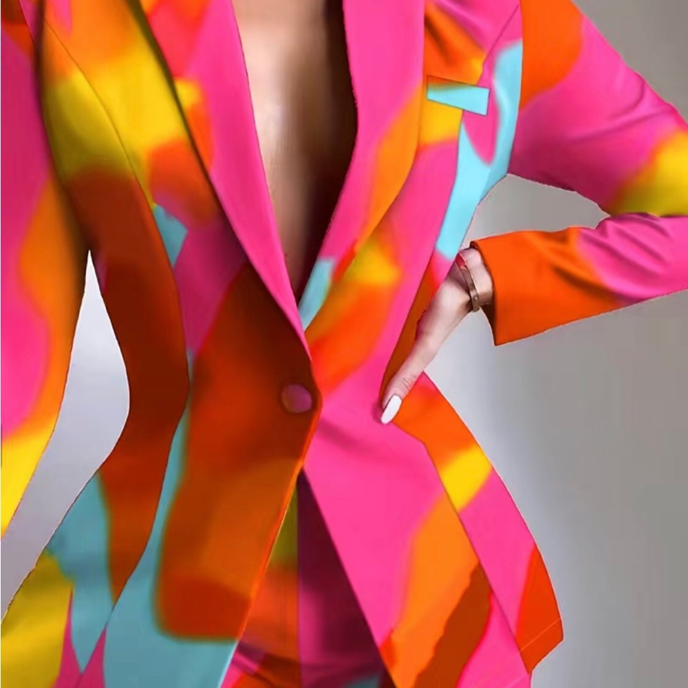 Colorful blazer with short - Picture 4 of 5